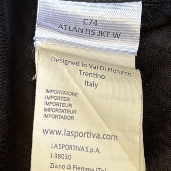 La Sportiva sz M Atlantis Jacket Black and Orange zip front great condition - Picture 7 of 8